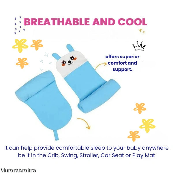 PillowTuck™– Baby Head Shape Protection | Adjustable Fit | Cotton-Soft Sleep Pillow