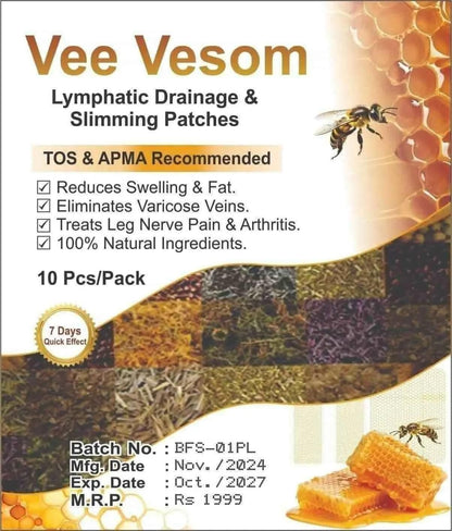Vee Vesom Lymphatic Daiamage & Sliming Patches (10 Patches)