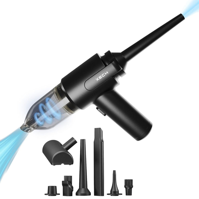 Xech | 9000Pa Turbo Suction Cleaner | Cordless & Compact Design | Dual Function for Car, Home, office  & More